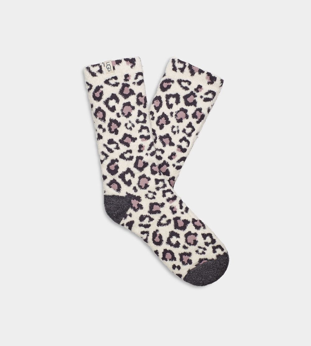 Ugg Sock Womens - Ugg Leslie Graphic Crew Leopard - 956FMUZJC